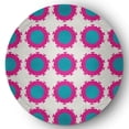 thumbnail image 1 of Simply Daisy 5' Round Explorer Blue Pan Bubbles Spring Chenille Indoor/Outdoor Rug, 1 of 4