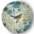 thumbnail image 1 of Simply Daisy 5' Round Explorer Blue Singing Bird Spring Chenille Indoor/Outdoor Rug, 1 of 4
