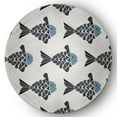 thumbnail image 1 of Simply Daisy 5' Round Fish Tales Nautical Chenille Rug, Dusty Smoke, 1 of 4