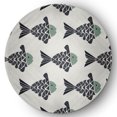 thumbnail image 1 of Simply Daisy 5' Round Fish Tales Nautical Chenille Rug, Sage, 1 of 4