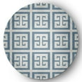 thumbnail image 1 of Simply Daisy 5' Round Greek Key Patterned Chenille Rug, Dusty Smoke, 1 of 4