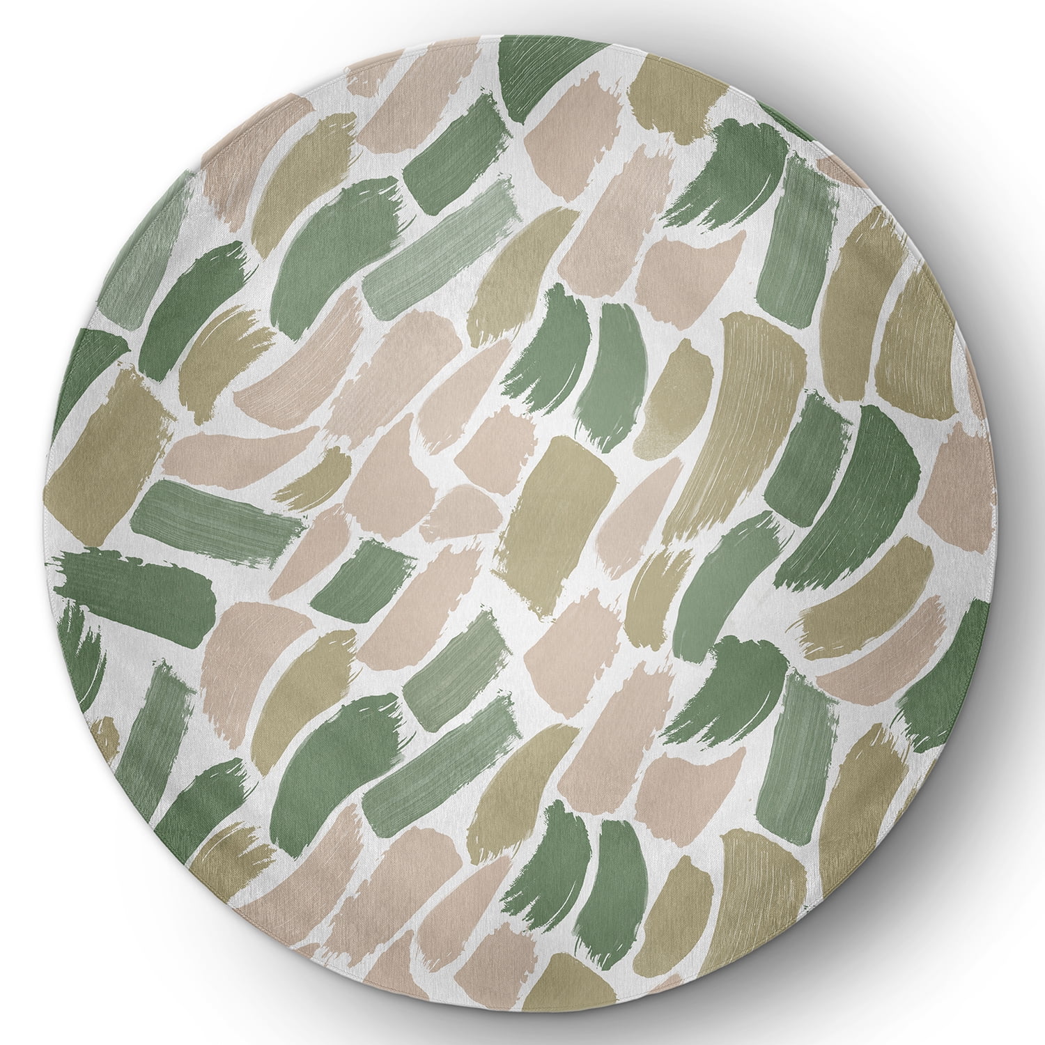 Simply Daisy 5' Round Green Wenstry Chenille Indoor/Outdoor Rug