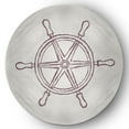 thumbnail image 1 of Simply Daisy 5' Round Large Ship Wheel Nautical Chenille Rug, Dusty Purple, 1 of 4