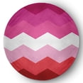 thumbnail image 1 of Simply Daisy 5' Round Lesbian Chevron Lesbian Chevron Chenille Indoor/Outdoor Rug, 1 of 4