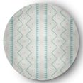 thumbnail image 1 of Simply Daisy 5' Round Light Blue Mudcloth Spring Chenille Indoor/Outdoor Rug, 1 of 4