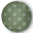 thumbnail image 1 of Simply Daisy 5' Round Muted Green Feather Pattern Spring Chenille Rug, 1 of 5