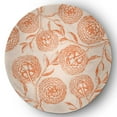 thumbnail image 1 of Simply Daisy 5' Round Orange Antique Flowers Spring Chenille Rug, 1 of 5