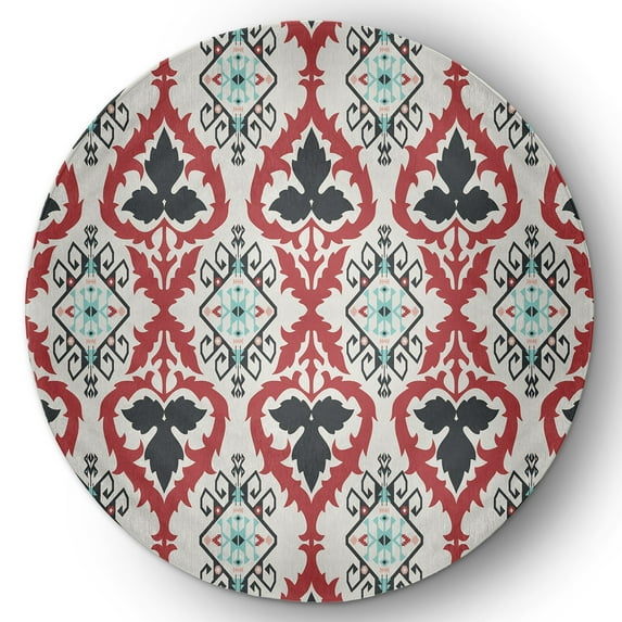 Simply Daisy 5' Round Pepper Bombay Spring Chenille Rug