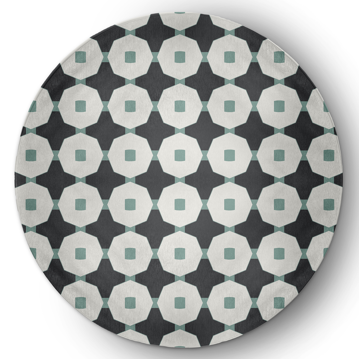 Simply Daisy 5' Round Pepper Button Up Spring Chenille Indoor/Outdoor Rug