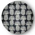 thumbnail image 1 of Simply Daisy 5' Round Pineapple Pattern Chenille Rug, Shark Blue, 1 of 4