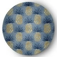 thumbnail image 1 of Simply Daisy 5' Round Pineapple Stripes Chenille Rug, Dusty Smoke, 1 of 4
