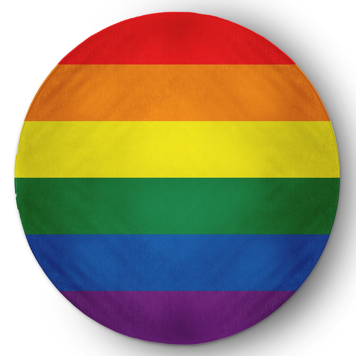 Simply Daisy 5' Round Pride Pride Chenille Indoor/Outdoor Rug