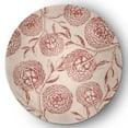 thumbnail image 1 of Simply Daisy 5' Round Red Antique Flowers Spring Chenille Indoor/Outdoor Rug, 1 of 4