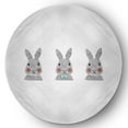 thumbnail image 1 of Simply Daisy 5' Round Wave Top Blue Bunny Triplets Easter Chenille Indoor/Outdoor Rug, 1 of 4