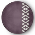 thumbnail image 1 of Simply Daisy 5' Round Zipper Stripe Chenille Rug, Dusty Purple, 1 of 4