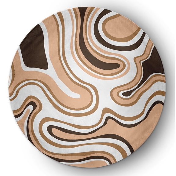 Simply Daisy 5' round Brown Agate Indoor/outdoor Rug