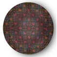thumbnail image 1 of Simply Daisy 5' round Brown Layered Sun Tile Indoor/outdoor Rug, 1 of 1