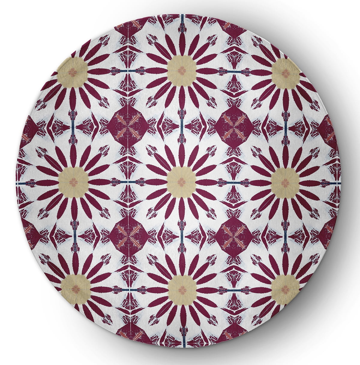 Simply Daisy 5' round Dark Pink Chaney Indoor/outdoor Rug