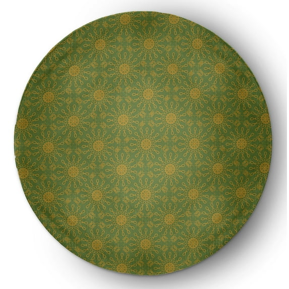 Simply Daisy 5' round Scallion Sun Tile Indoor/outdoor Rug