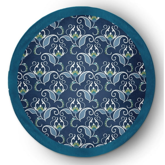 Simply Daisy 5' round Unreal Teal West Indies Rug