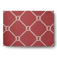 thumbnail image 1 of Simply Daisy 5' x 7' Ahoy! Nautical Chenille Rug, Ligonberry Red, 1 of 4