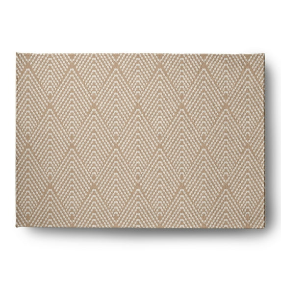 Simply Daisy 5' x 7' Basswood Brown Lifeflor Diamond Spring Chenille Indoor/Outdoor Rug