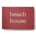 thumbnail image 1 of Simply Daisy 5' x 7' Beach House Nautical Chenille Rug, Ligonberry Red, 1 of 4