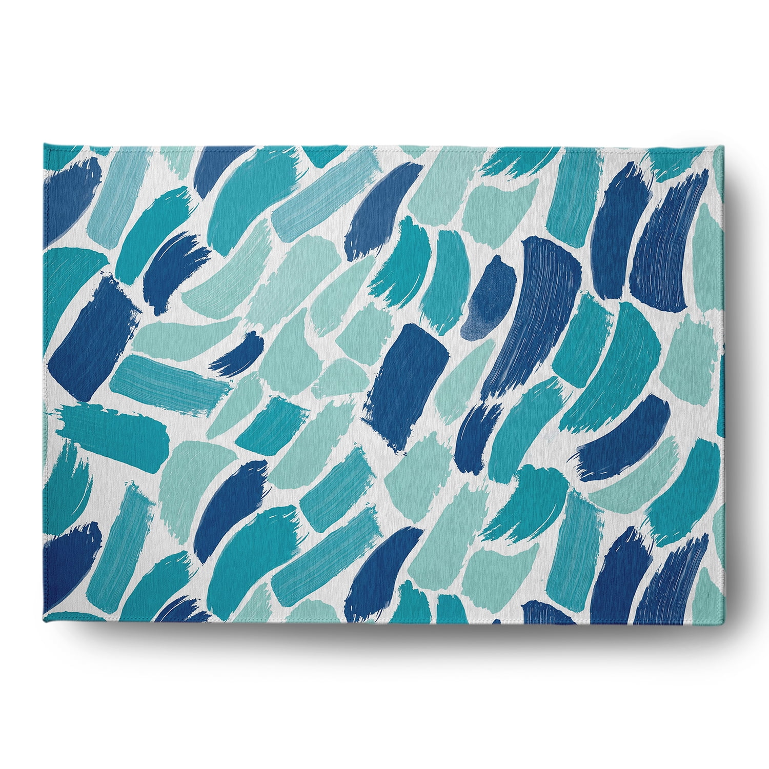 Simply Daisy 5' x 7' Blue Wenstry Chenille Indoor/Outdoor Rug