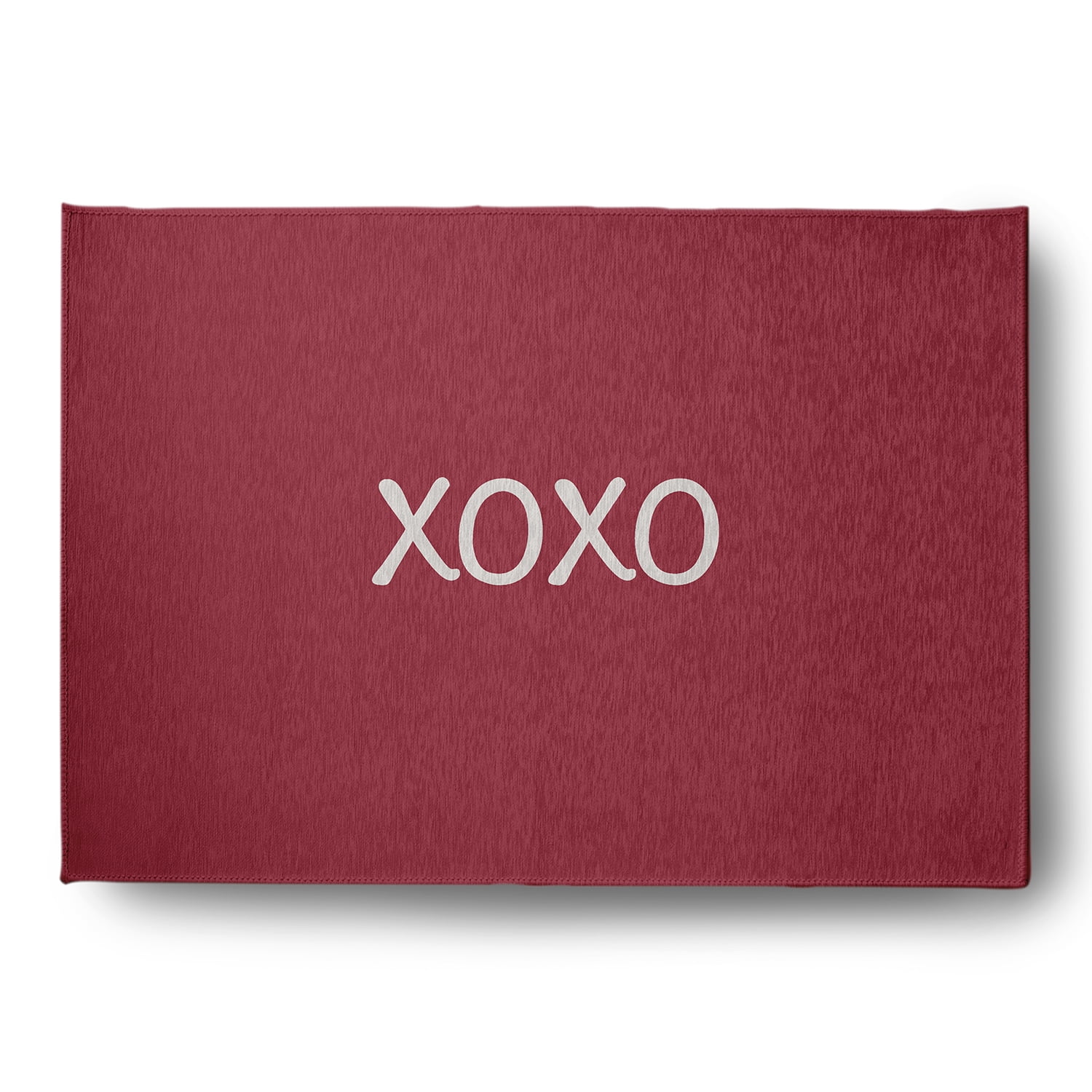 Simply Daisy 5' x 7' Brick XOXO Valentines Chenille Indoor/Outdoor Rug