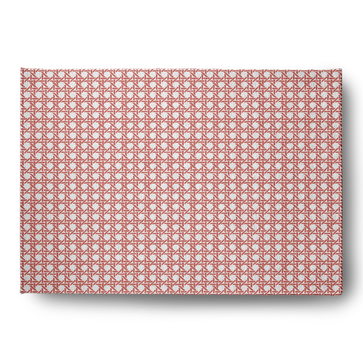 Simply Daisy 5' x 7' Coral Rattan GeometricIndoor/outdoor Rug