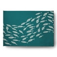thumbnail image 1 of Simply Daisy 5' x 7' Escuela Nautical Chenille Rug, Ocean Teal, 1 of 4