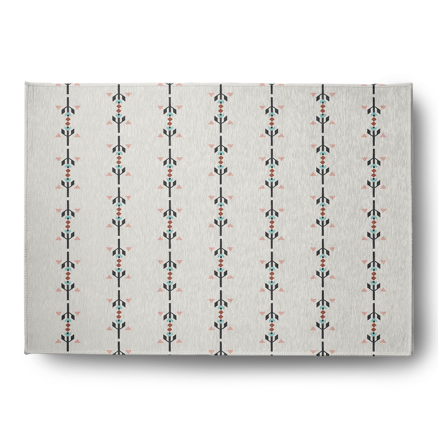 Simply Daisy 5' x 7' Gray Jodhpur Stripe Spring Chenille Indoor/Outdoor Rug