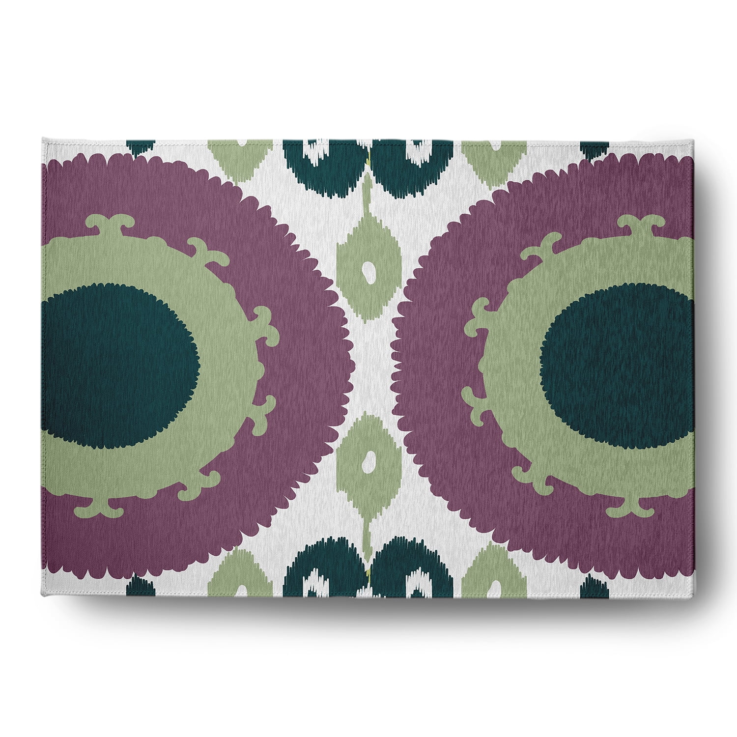 Simply Daisy 5' x 7' Green Boho Chenille Indoor/Outdoor Rug