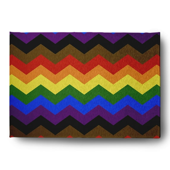 Simply Daisy 5' x 7' Inclusive Pride Chevron Chenille Rug