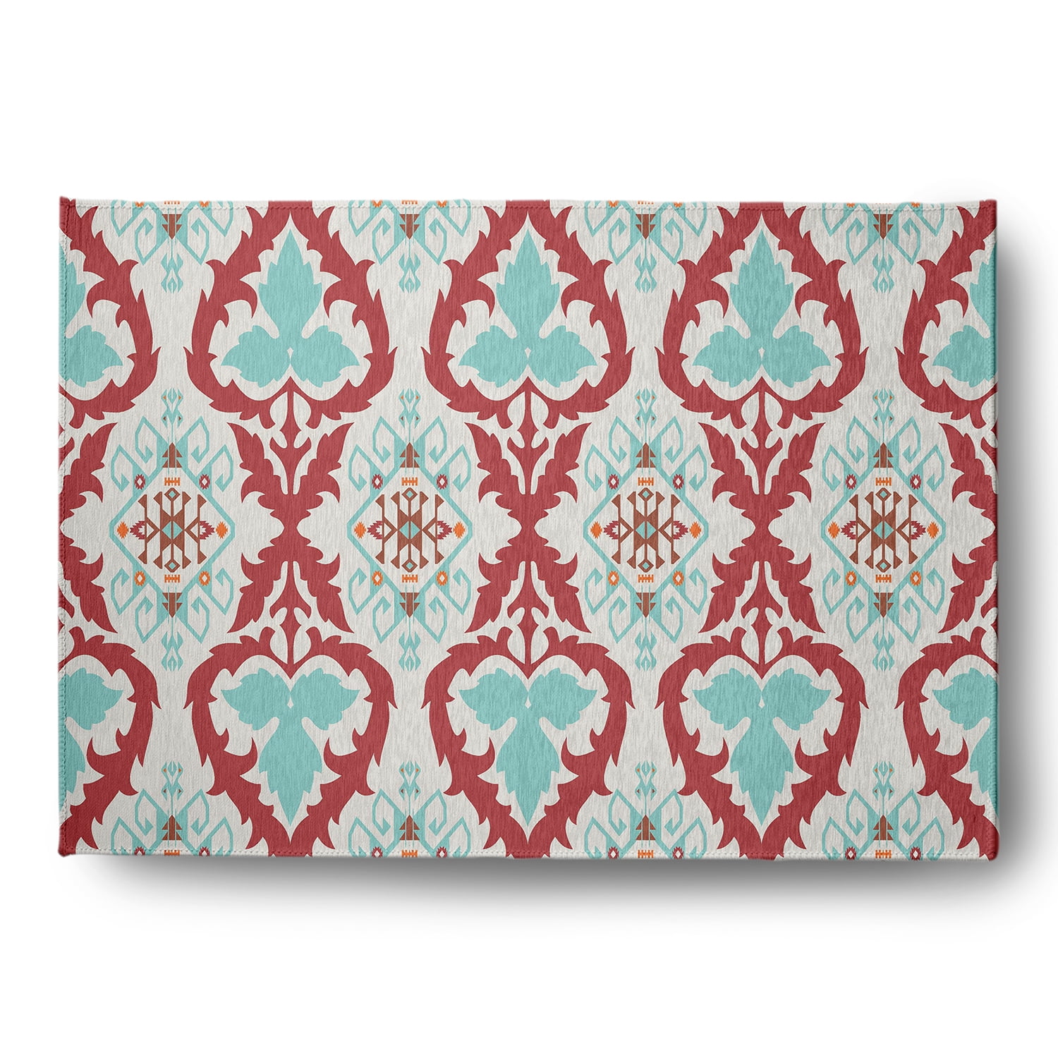 Simply Daisy 5' x 7' Light Blue Bombay Spring Chenille Indoor/Outdoor Rug