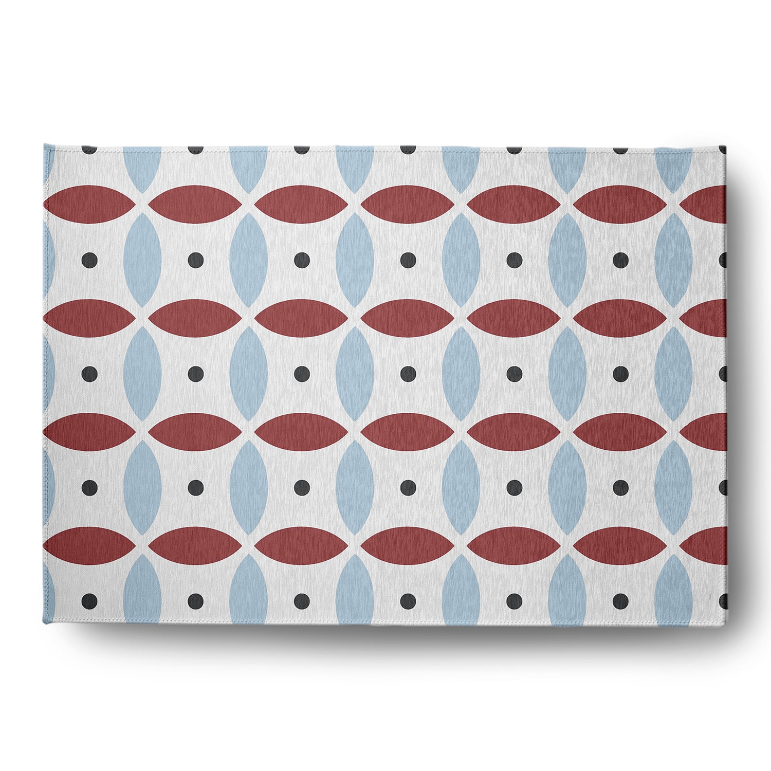 Simply Daisy 5' x 7' Ligonberry Red Geometric Spring Chenille Indoor/Outdoor Rug