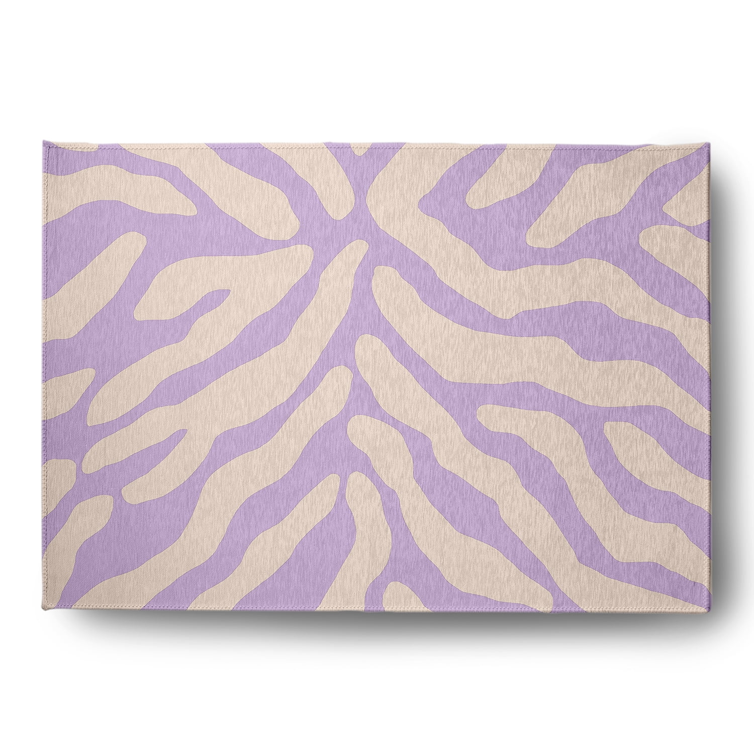 Simply Daisy 5' x 7' Lilac Animal Stripe Spring Chenille Indoor/Outdoor Rug