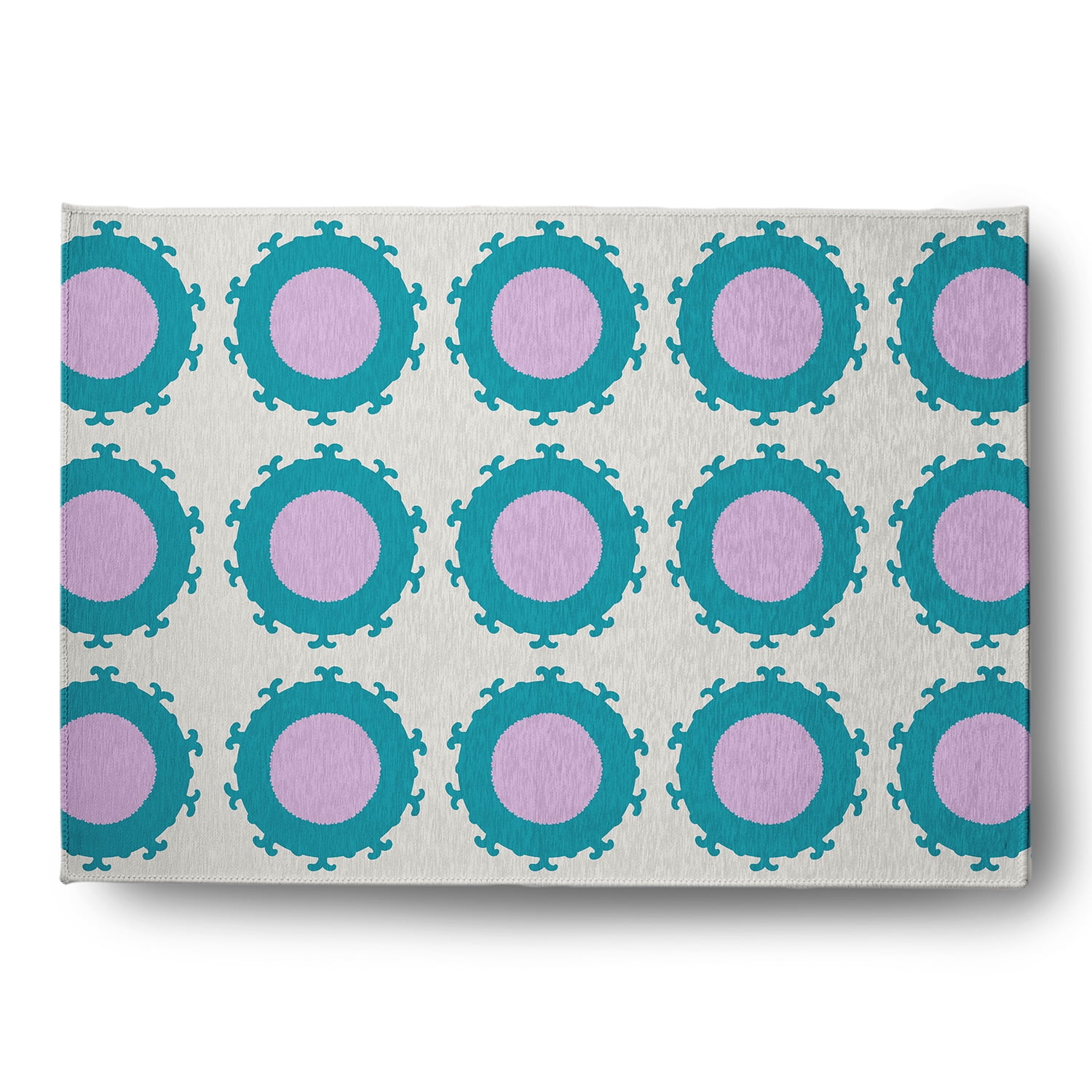 Simply Daisy 5' x 7' Lilac Pan Bubbles Spring Chenille Indoor/Outdoor Rug