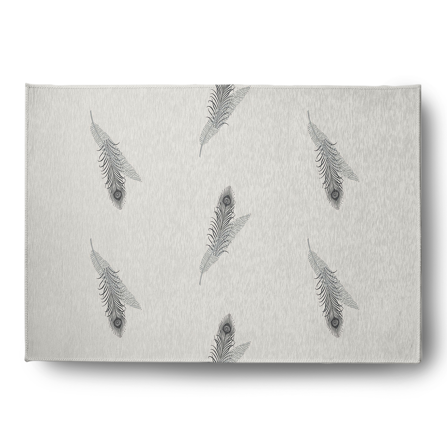Simply Daisy 5' x 7' Lunar Gray Feather Stripe Spring Chenille Indoor/Outdoor Rug
