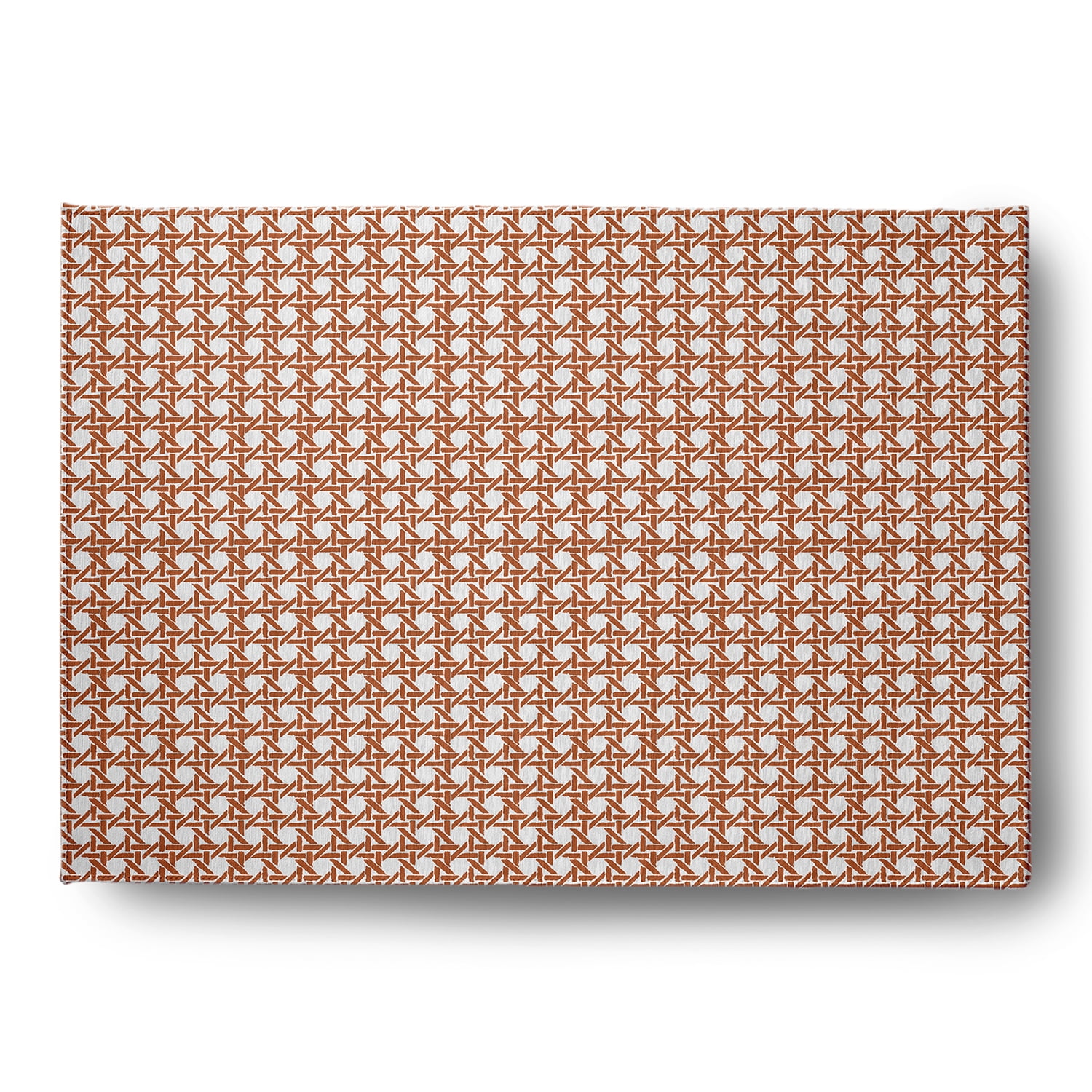 Coral Geometric Chenille Rectangular Rug 5' x 7'