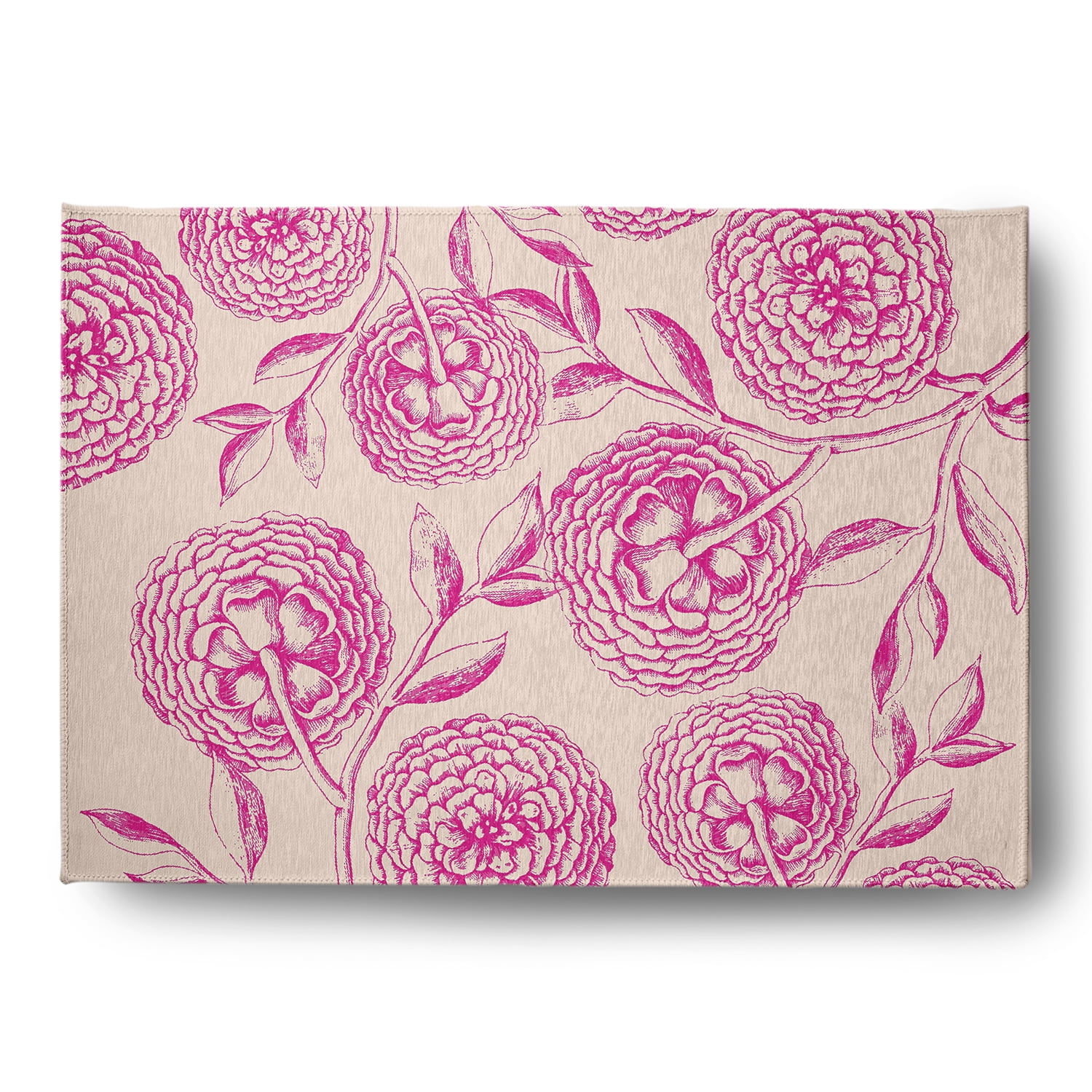Simply Daisy 5' x 7' Orchid Antique Flowers Spring Chenille Indoor/Outdoor Rug