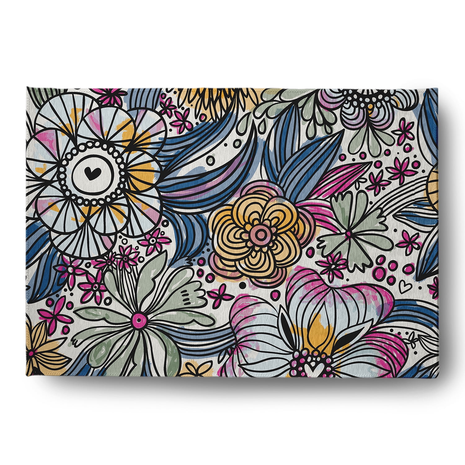 Simply Daisy 5' x 7' Orchid Flower Melange Spring Chenille Indoor/Outdoor Rug