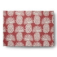 thumbnail image 1 of Simply Daisy 5' x 7' Pineapple Pattern Chenille Rug, Ligonberry Red, 1 of 4