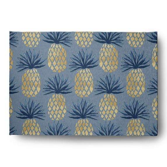Simply Daisy 5' x 7' Pineapple Stripes Chenille Rug, Dusty Smoke