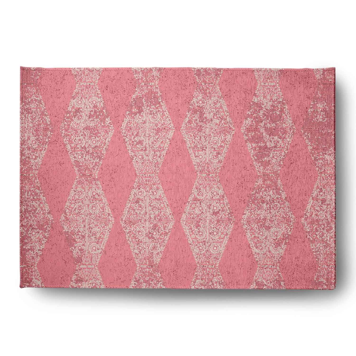 Simply Daisy 5' x 7' Pink Pyramid Stripe Chenille Indoor/Outdoor Rug