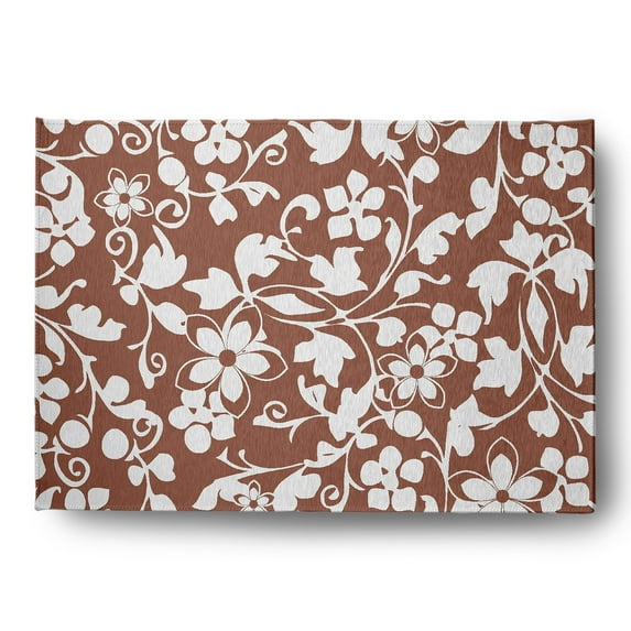 Simply Daisy 5' x 7' Rust Evelyn Spring Chenille Rug