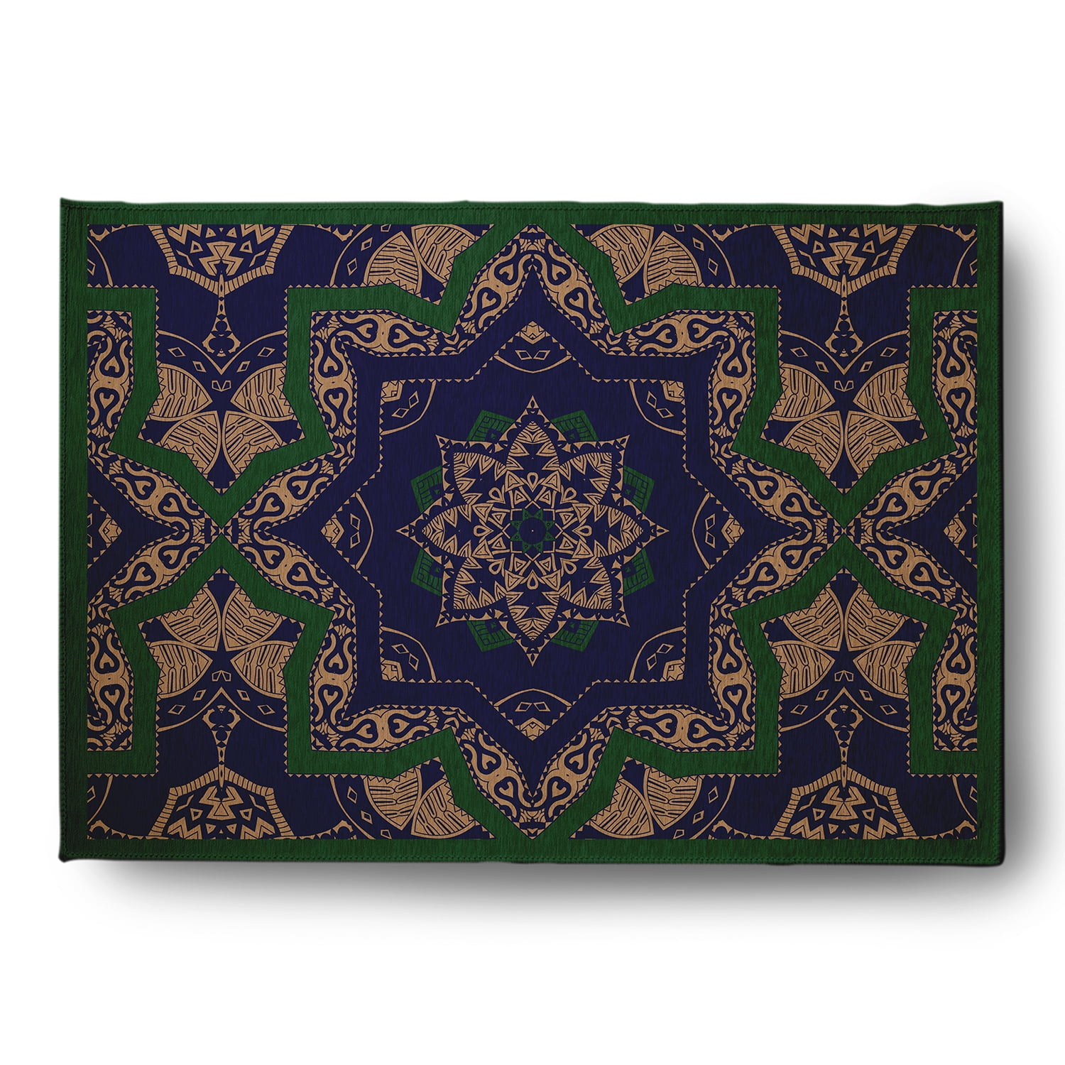 Simply Daisy 5' x 7' Spring Navy Shawl Indoor/outdoor Rug