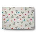 thumbnail image 1 of Simply Daisy 5' x 7' Whisper White Chickens and Eggs Easter Chenille Indoor/Outdoor Rug, 1 of 4