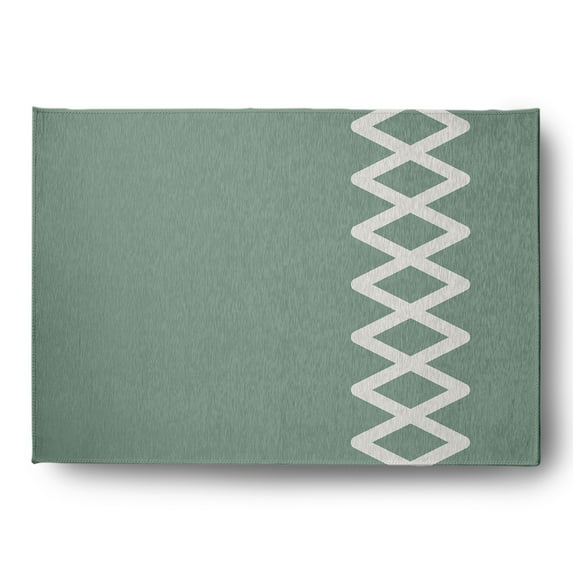 Simply Daisy 5' x 7' Zipper Stripe Chenille Rug, Sage