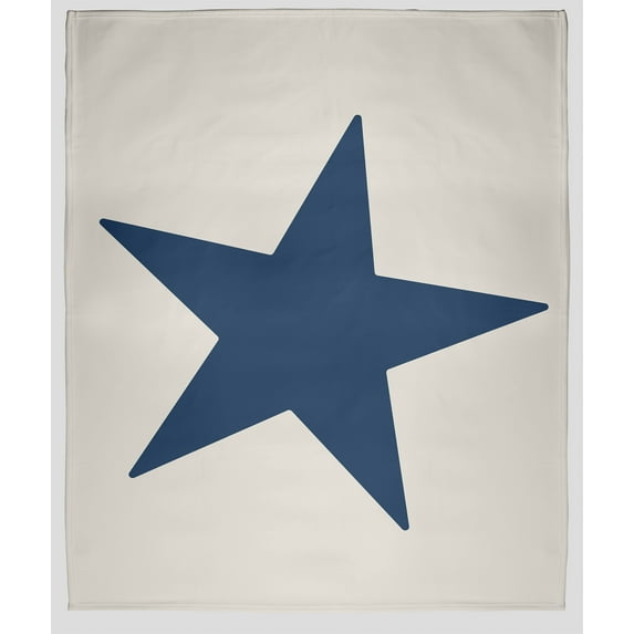 Simply Daisy 50" x 60" Big Star Fleece Throw Blanket, Nautical Blue